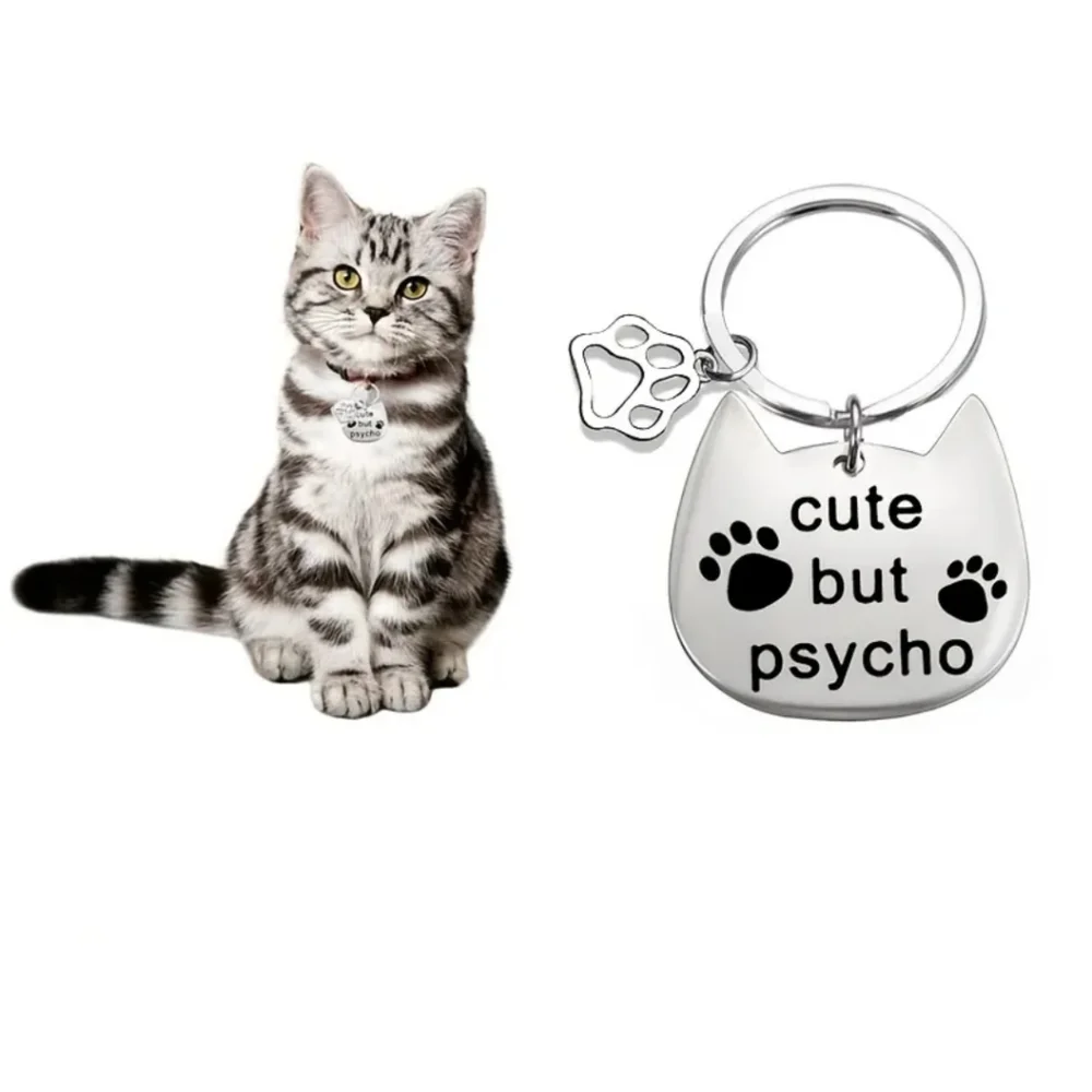 Cute but psycho cat tag